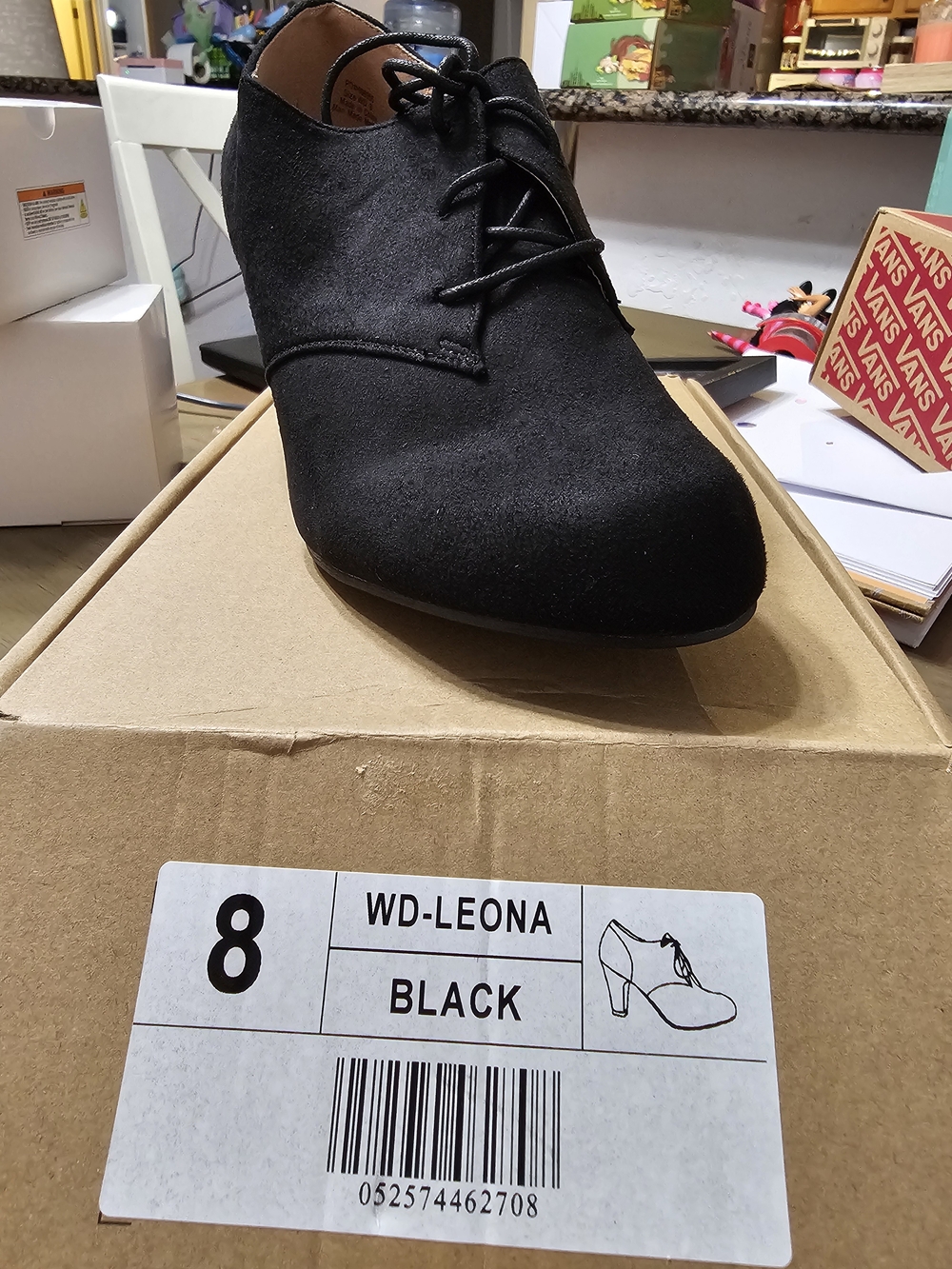 Journee Collection Black Lace-Up Suede Ankle Booties